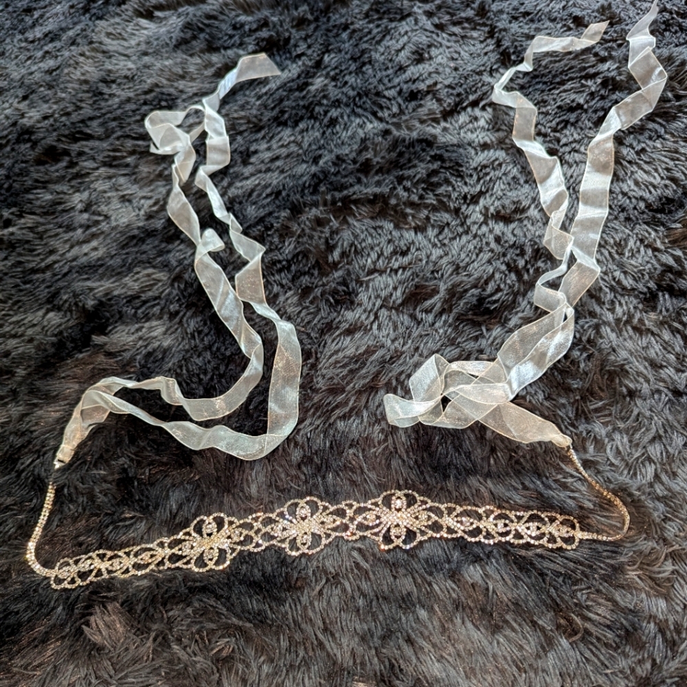 David's Bridal Crystal Chain Sash